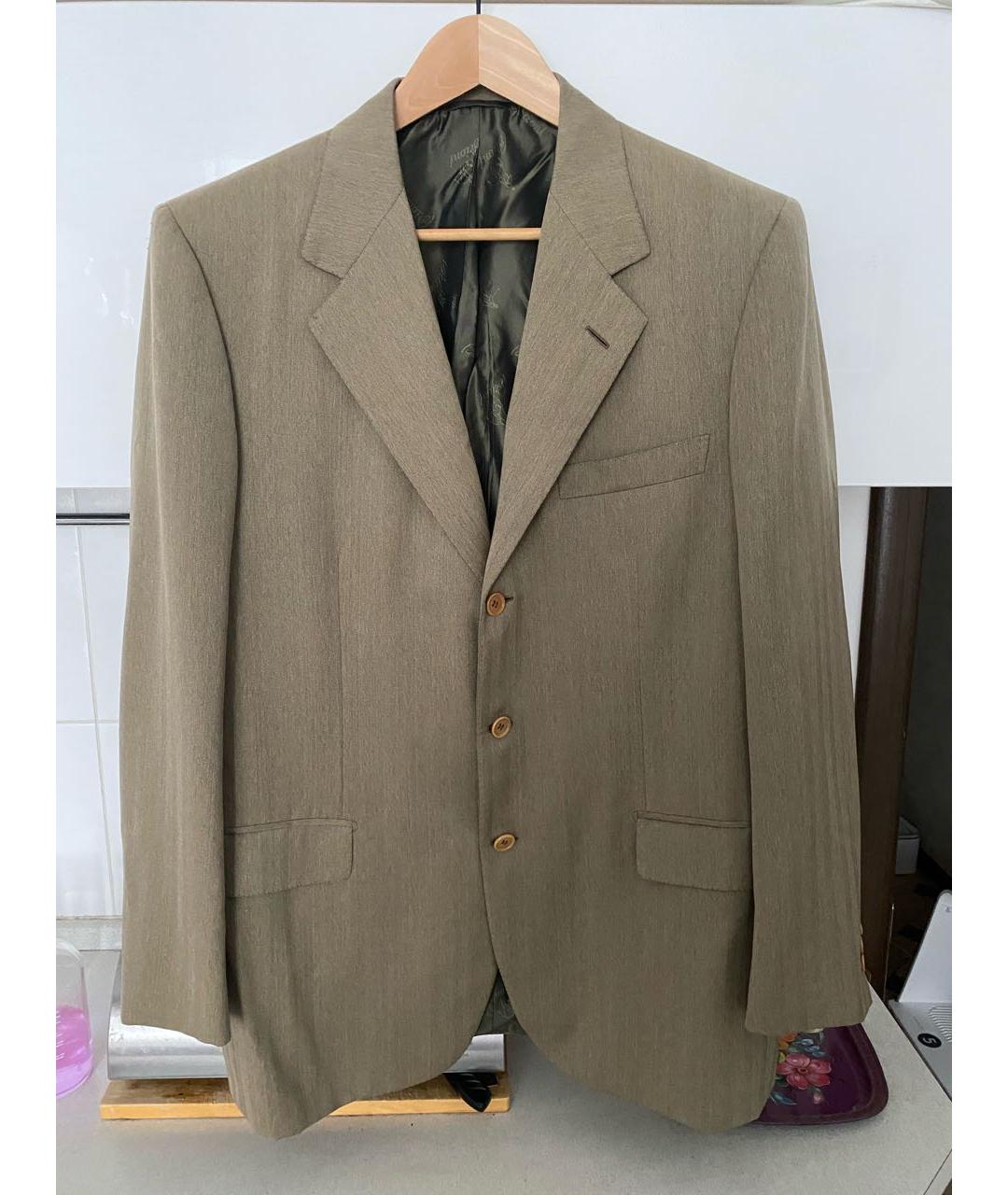 BRIONI Бежевый шерстяной пиджак, фото 5