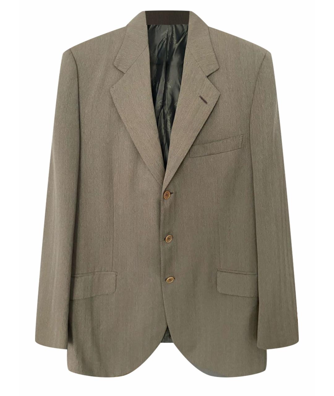 BRIONI Бежевый шерстяной пиджак, фото 1