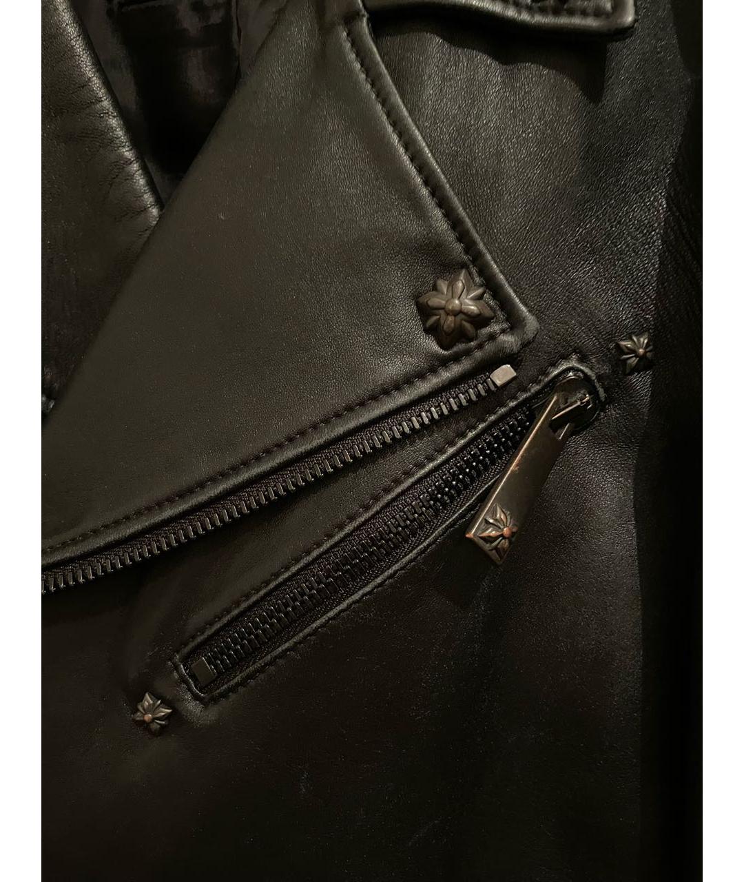 JOHN RICHMOND Черная кожаная куртка, фото 4