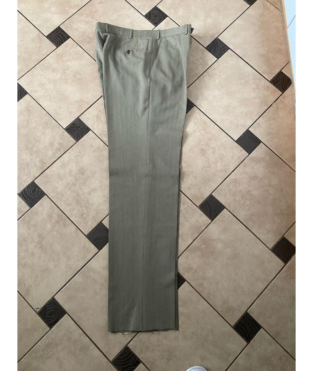 BRIONI Бежевые шерстяные классические брюки, фото 2