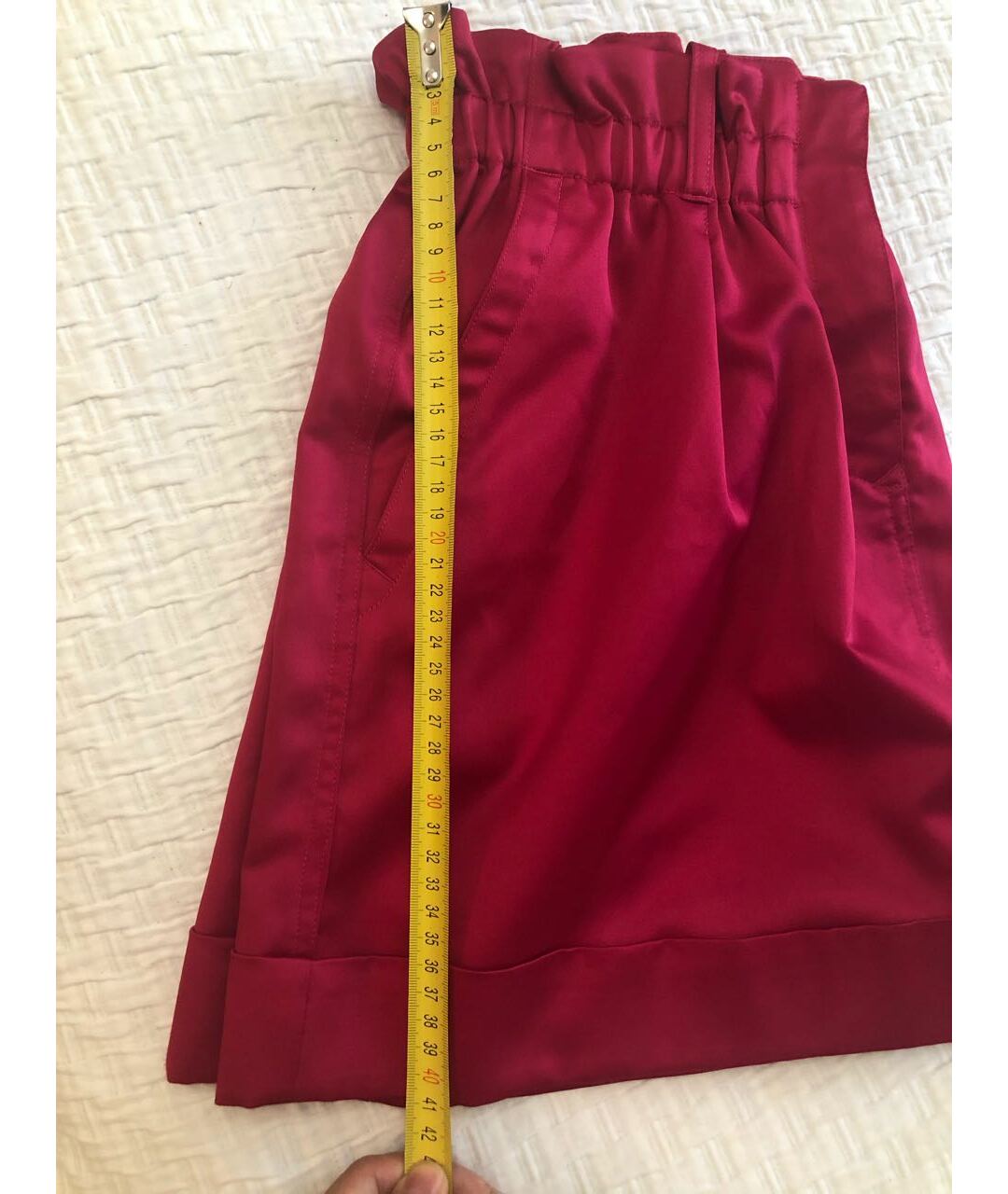 LOVE MOSCHINO Фуксия полиэстеровая юбка мини, фото 7