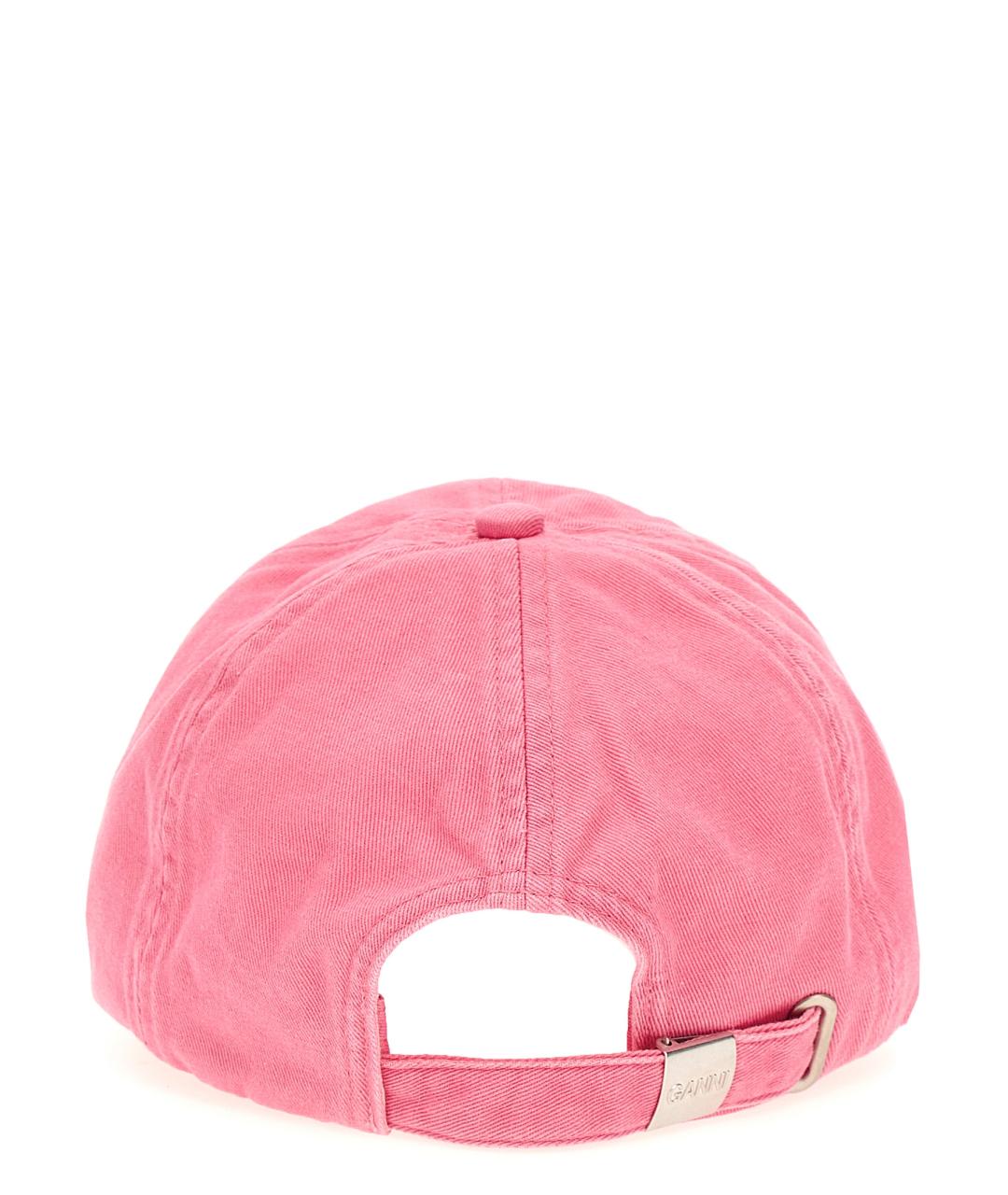 GANNI Розовая хлопковая кепка, фото 3