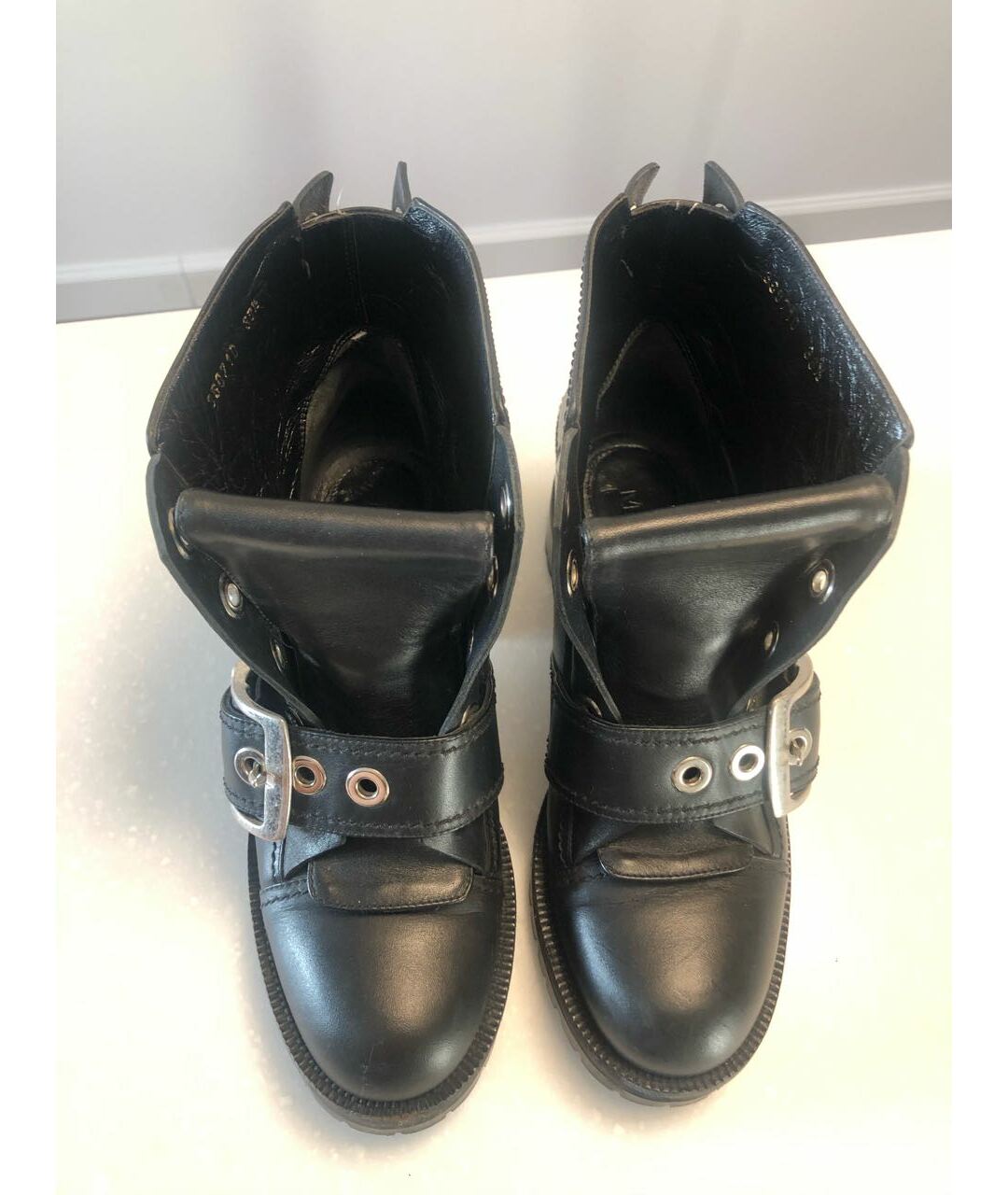 MCQ ALEXANDER MCQUEEN Черные кожаные ботинки, фото 6