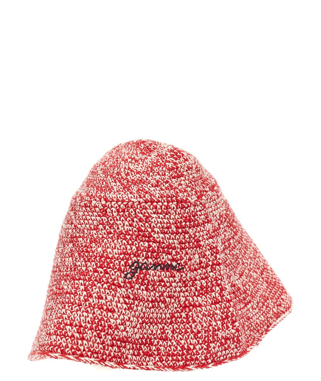 GANNI Красная хлопковая шляпа, фото 2