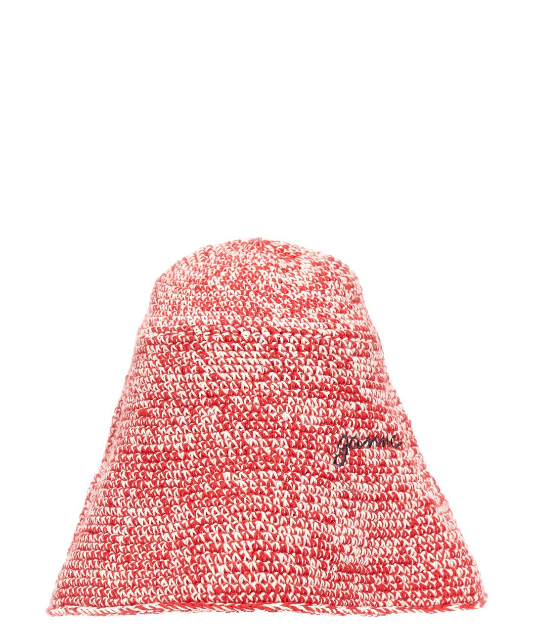 GANNI Красная хлопковая шляпа, фото 1
