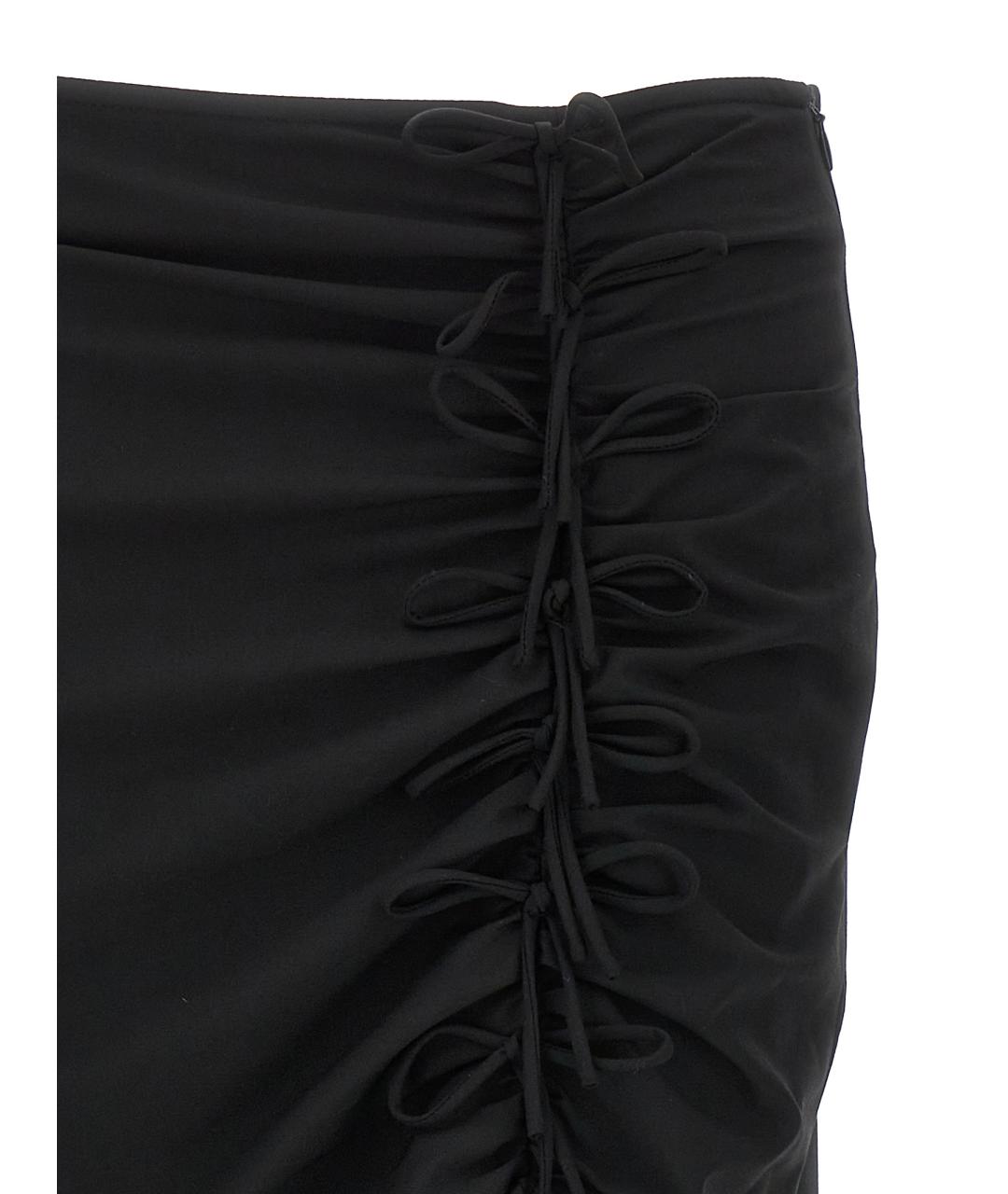 GANNI Черная вискозная юбка миди, фото 3