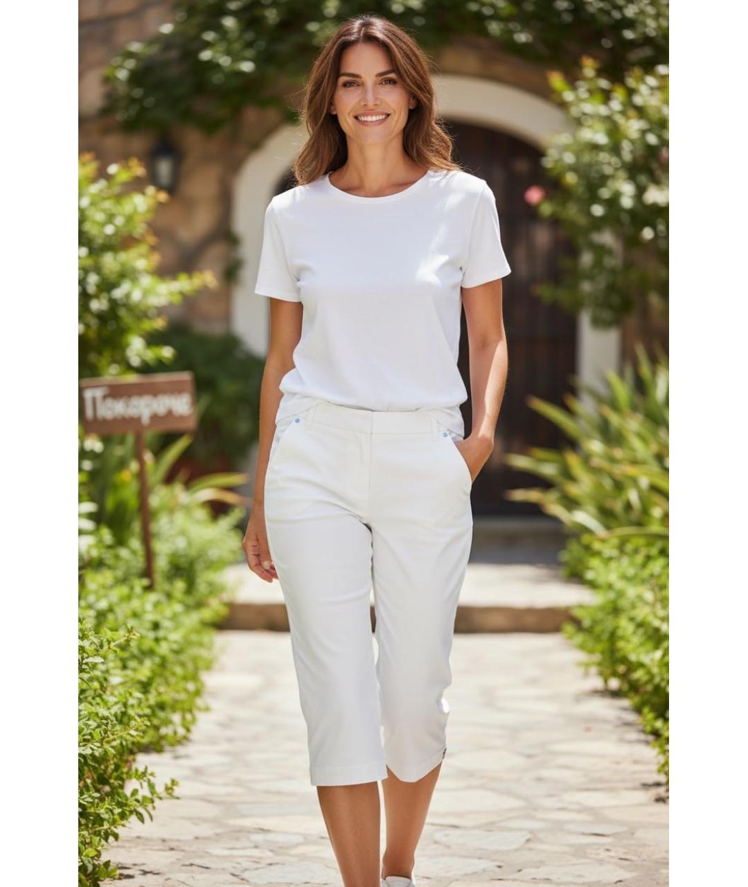 ESCADA Белые хлопковые бриджи, фото 5