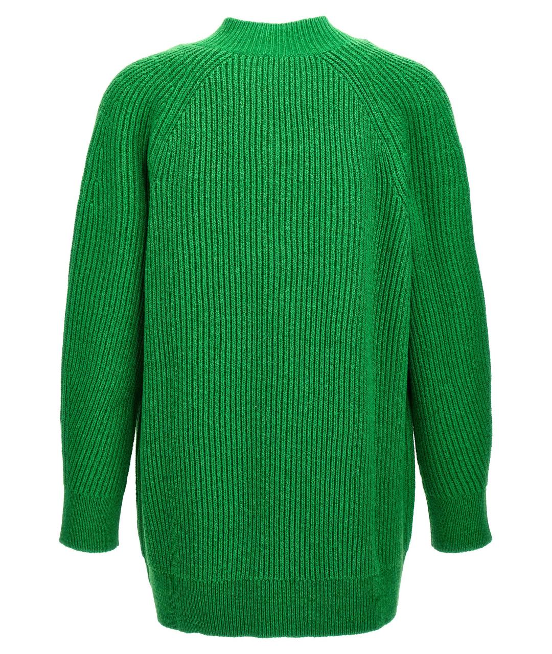 JIL SANDER Зеленый хлопковый джемпер / свитер, фото 2