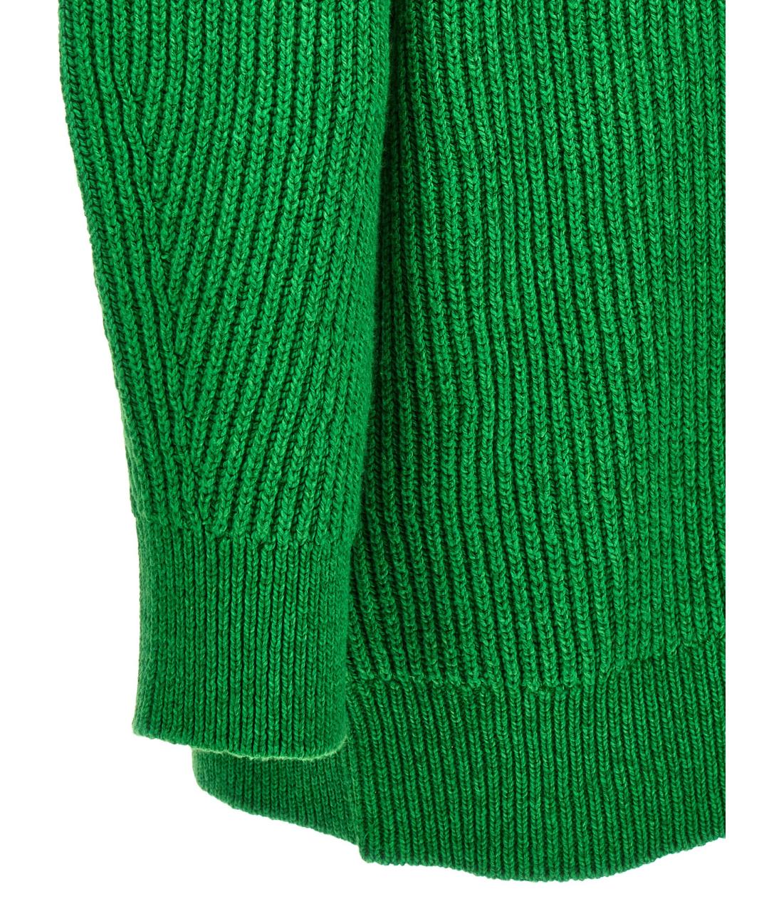 JIL SANDER Зеленый хлопковый джемпер / свитер, фото 4