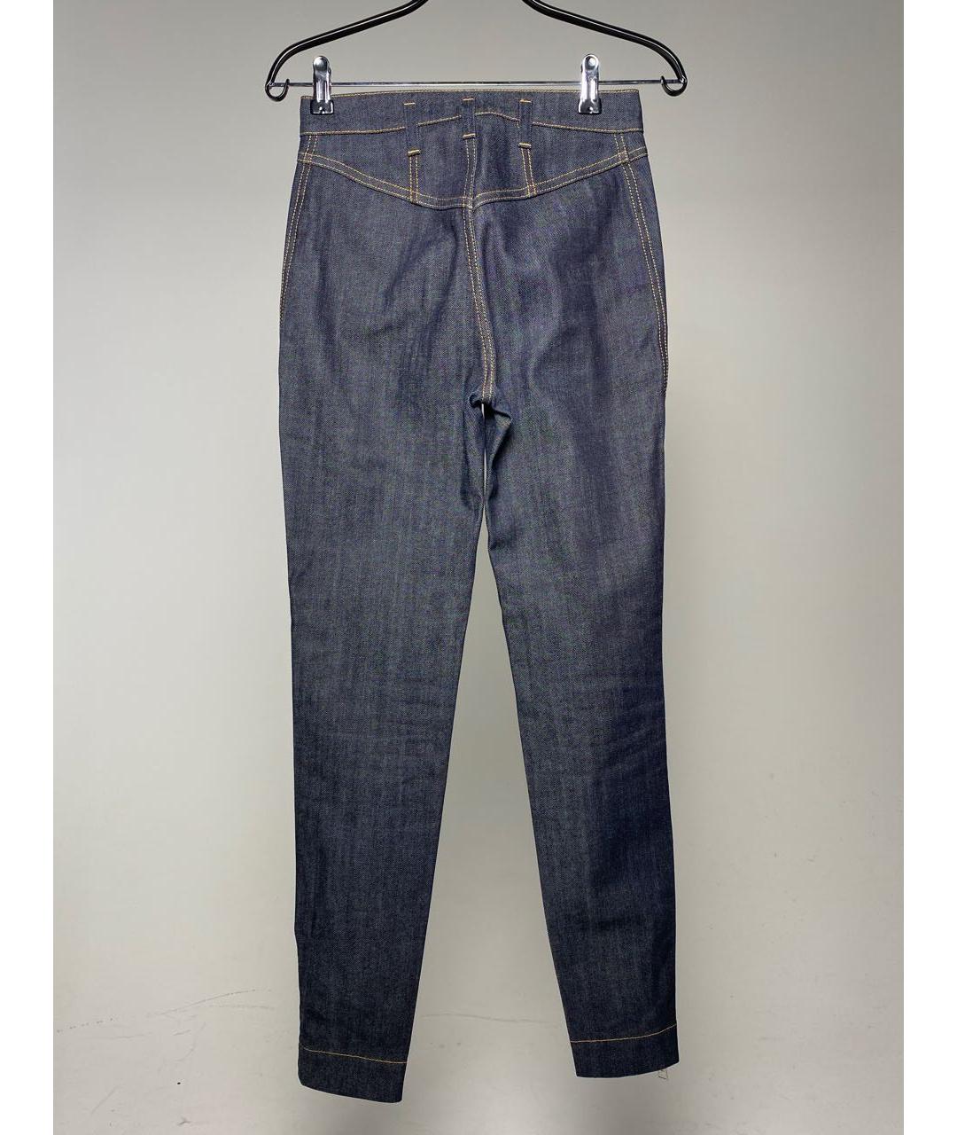 LOUIS VUITTON Синие хлопковые прямые джинсы, фото 2