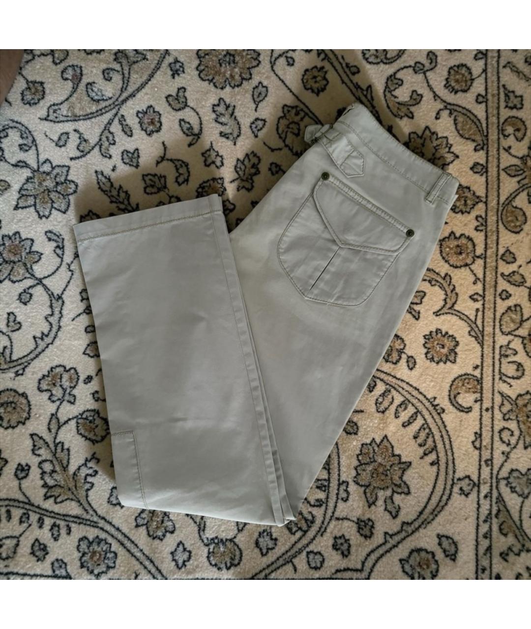 ESCADA Бежевые хлопко-эластановые брюки узкие, фото 6