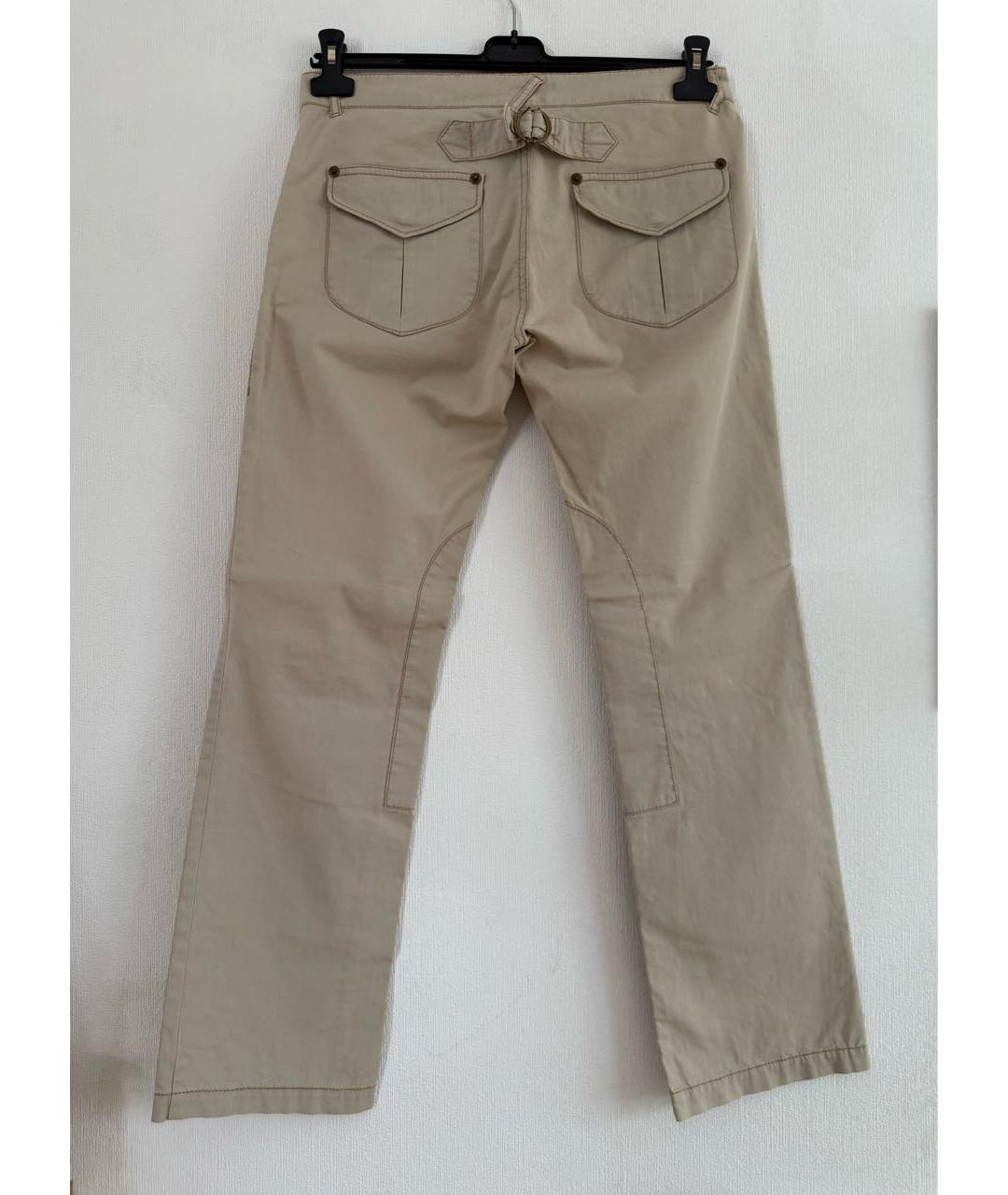 ESCADA Бежевые хлопко-эластановые брюки узкие, фото 4