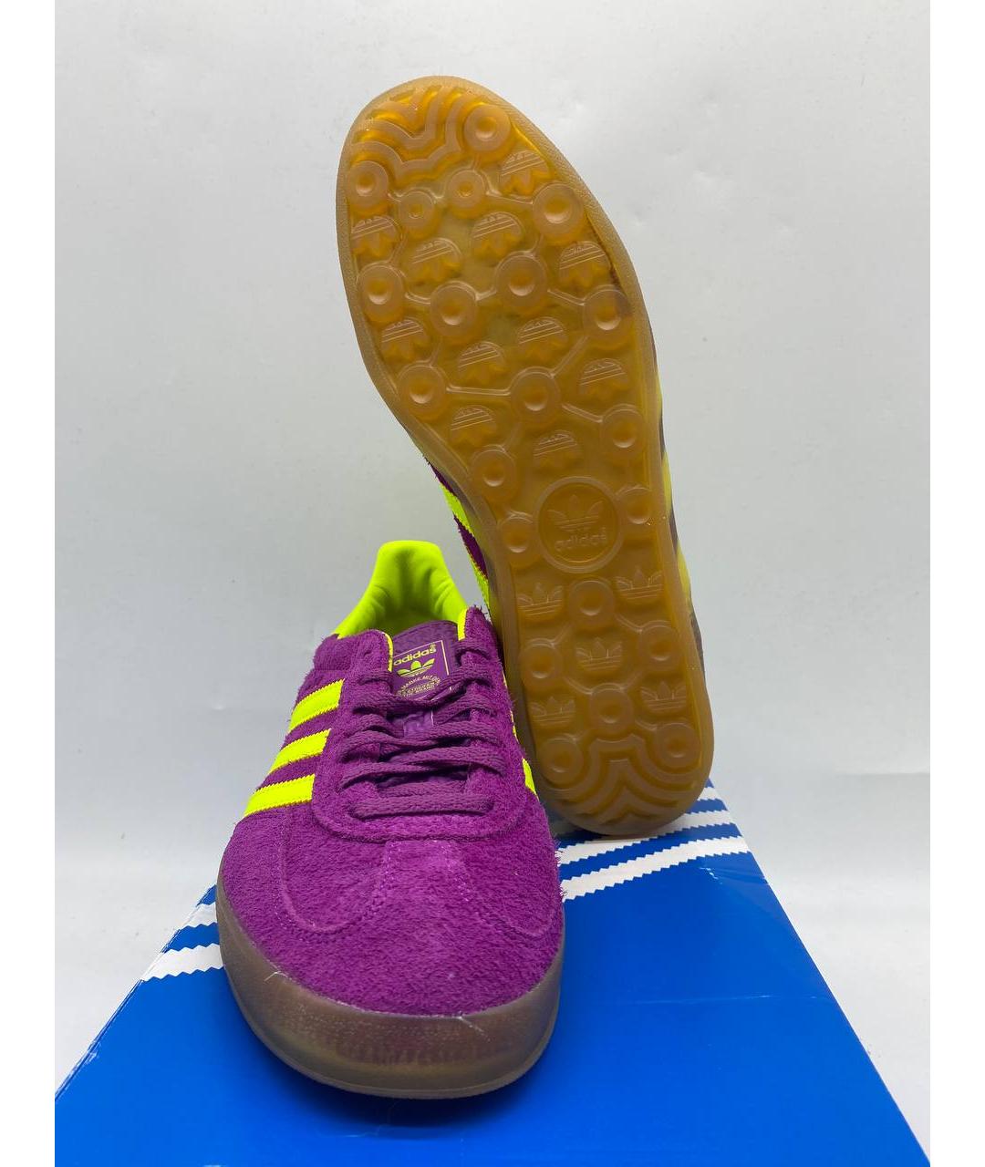 ADIDAS Фиолетовые замшевые низкие кроссовки / кеды, фото 3