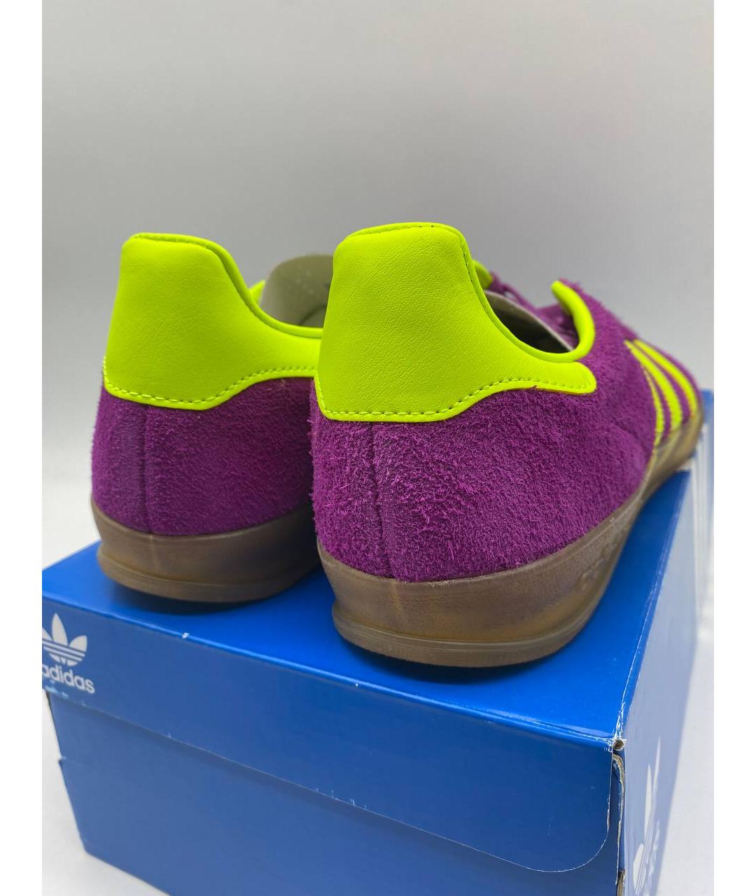 ADIDAS Фиолетовые замшевые низкие кроссовки / кеды, фото 5