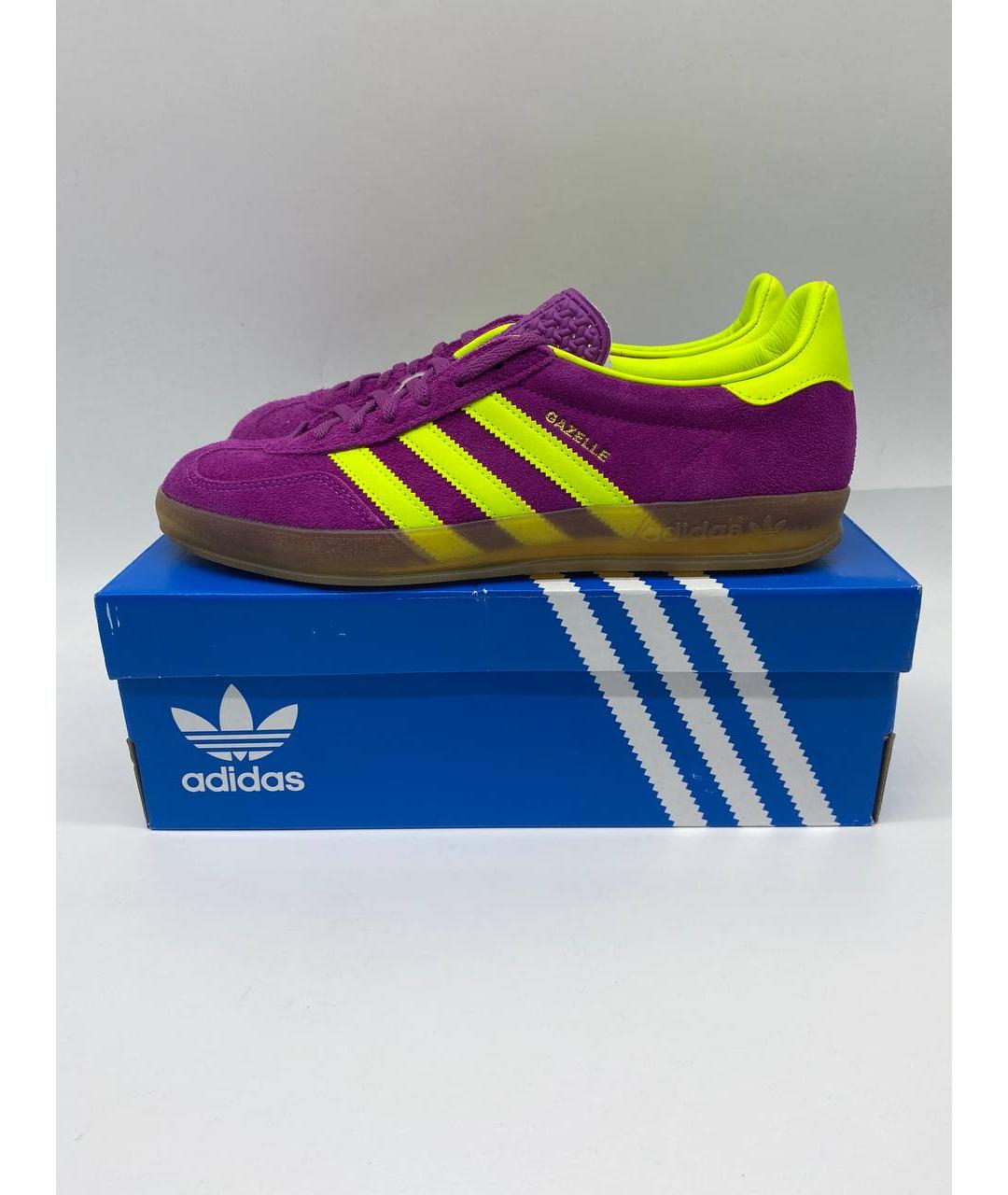 ADIDAS Фиолетовые замшевые низкие кроссовки / кеды, фото 8