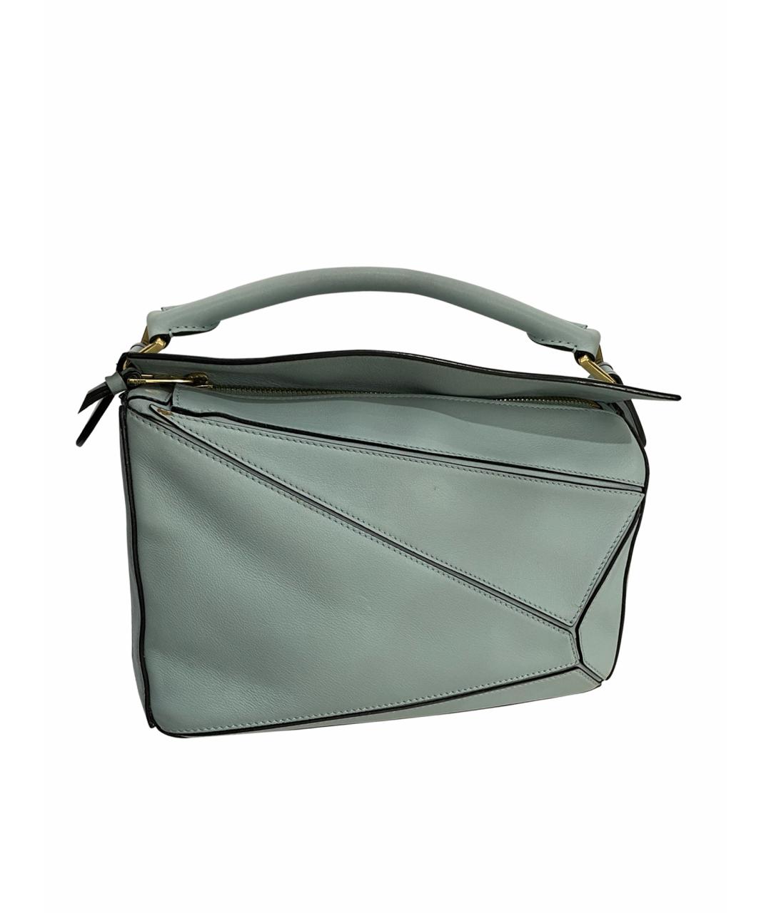LOEWE Голубая кожаная сумка через плечо, фото 1