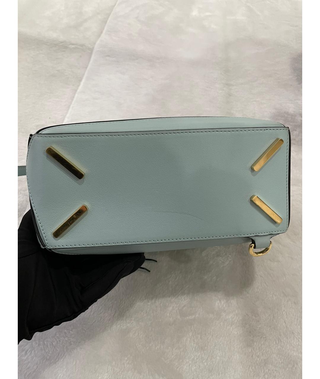 LOEWE Голубая кожаная сумка через плечо, фото 3