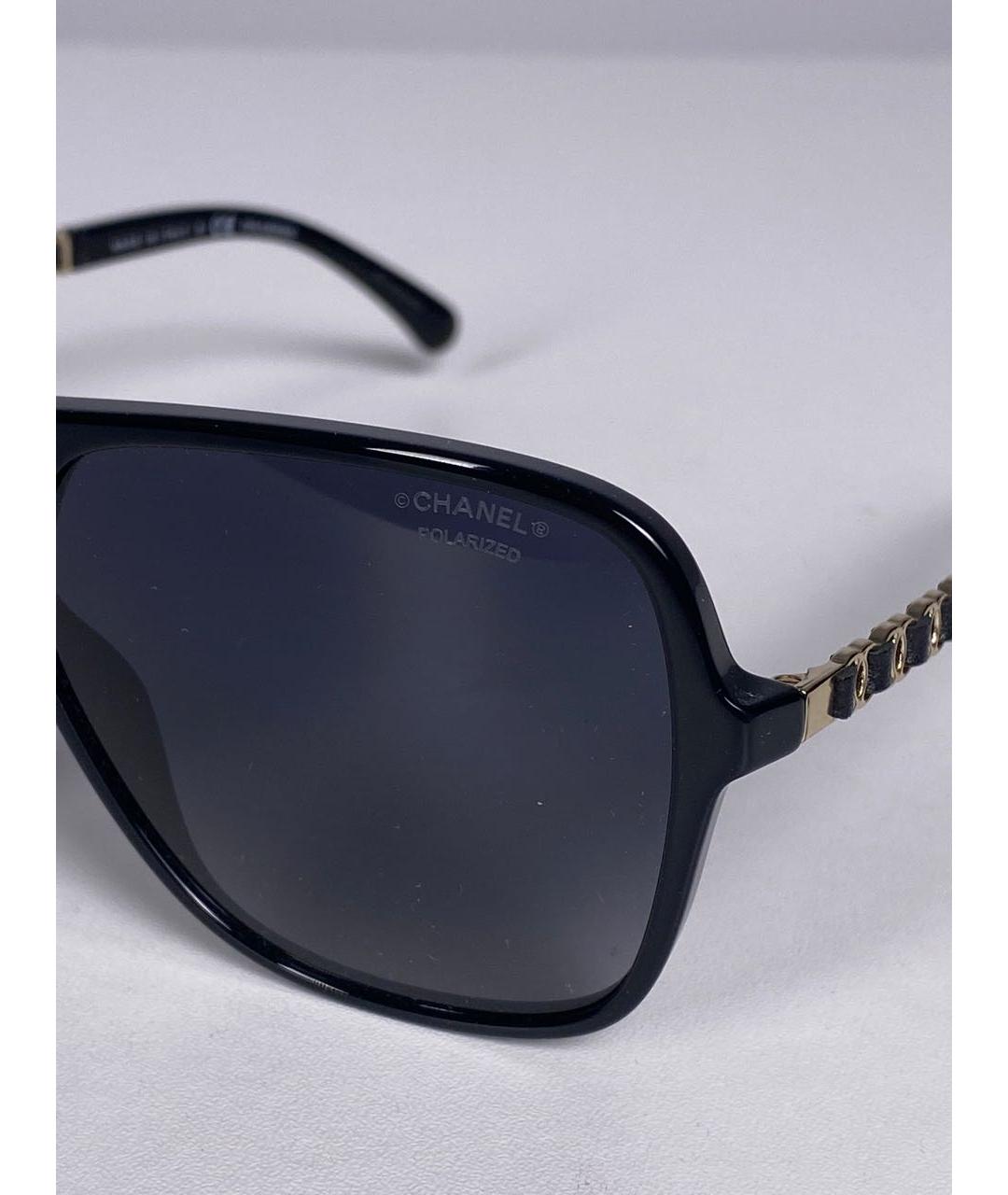 CHANEL PRE-OWNED Черные солнцезащитные очки, фото 6
