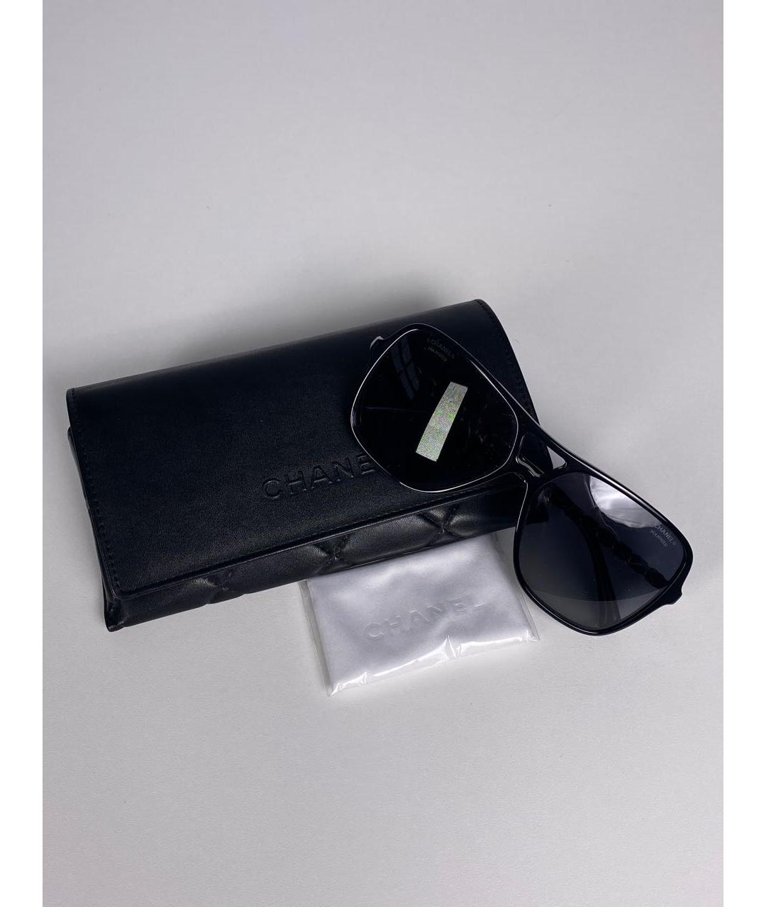 CHANEL PRE-OWNED Черные солнцезащитные очки, фото 8