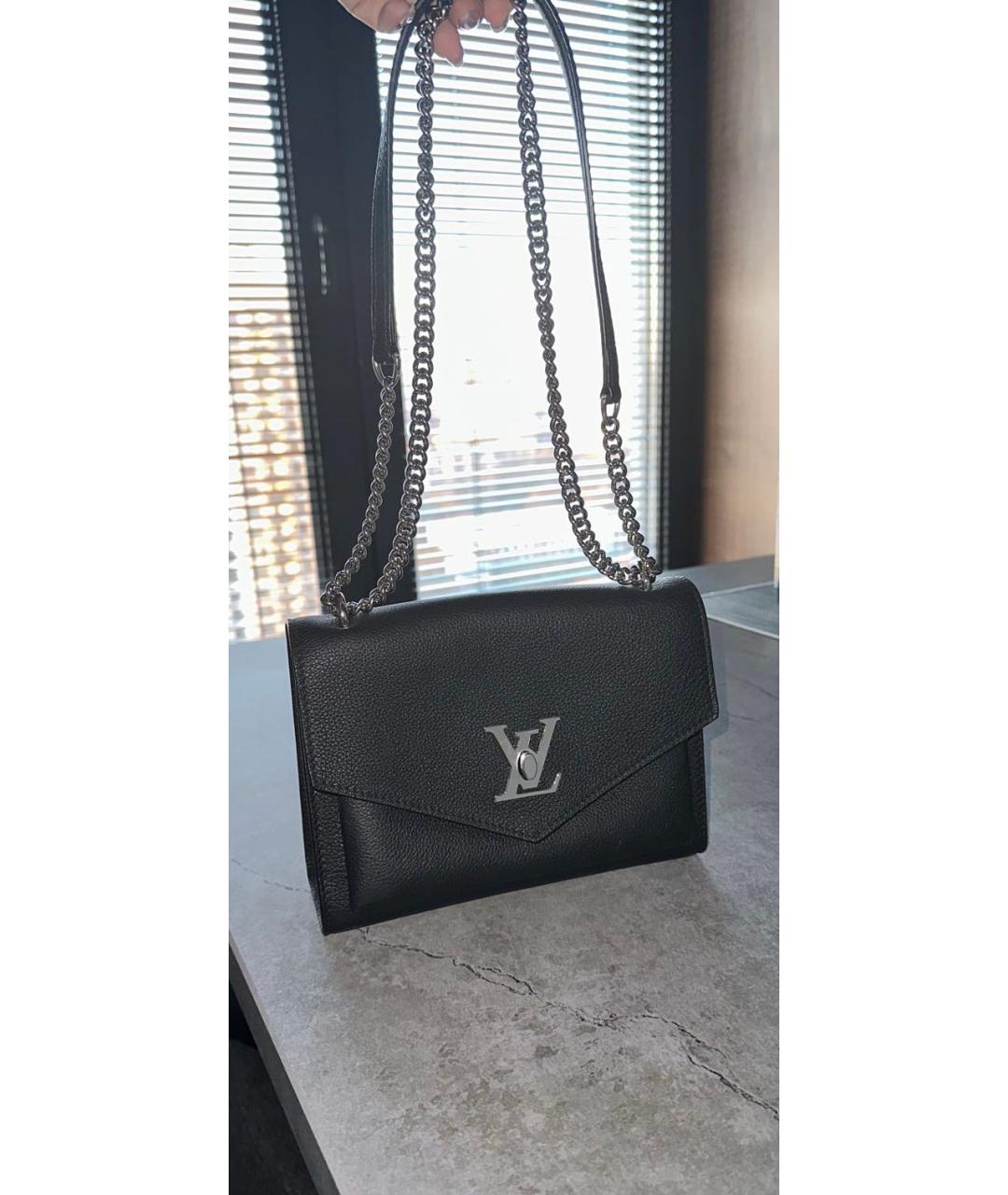 LOUIS VUITTON PRE-OWNED Черная кожаная сумка через плечо, фото 8