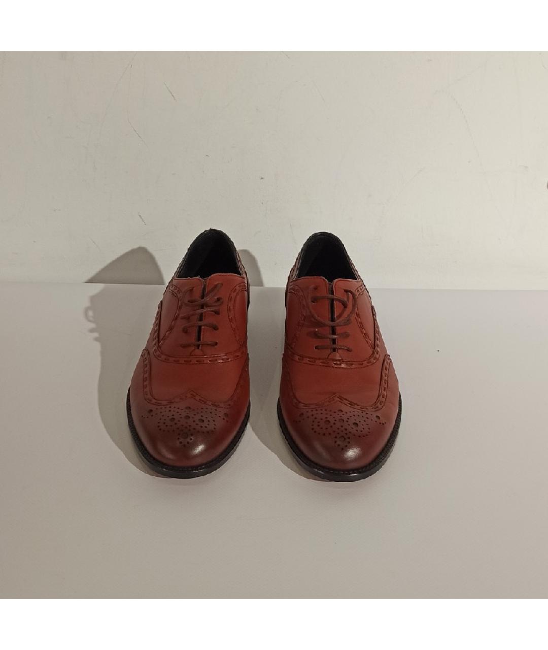 BOTTEGA VENETA Коричневые кожаные туфли, фото 2