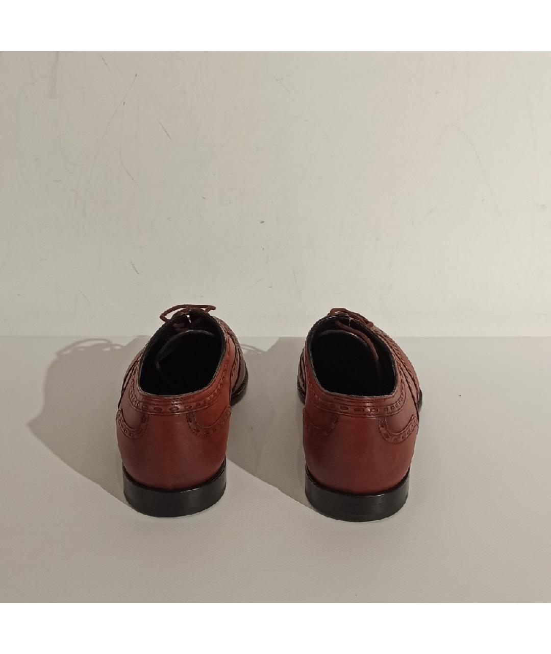 BOTTEGA VENETA Коричневые кожаные туфли, фото 3