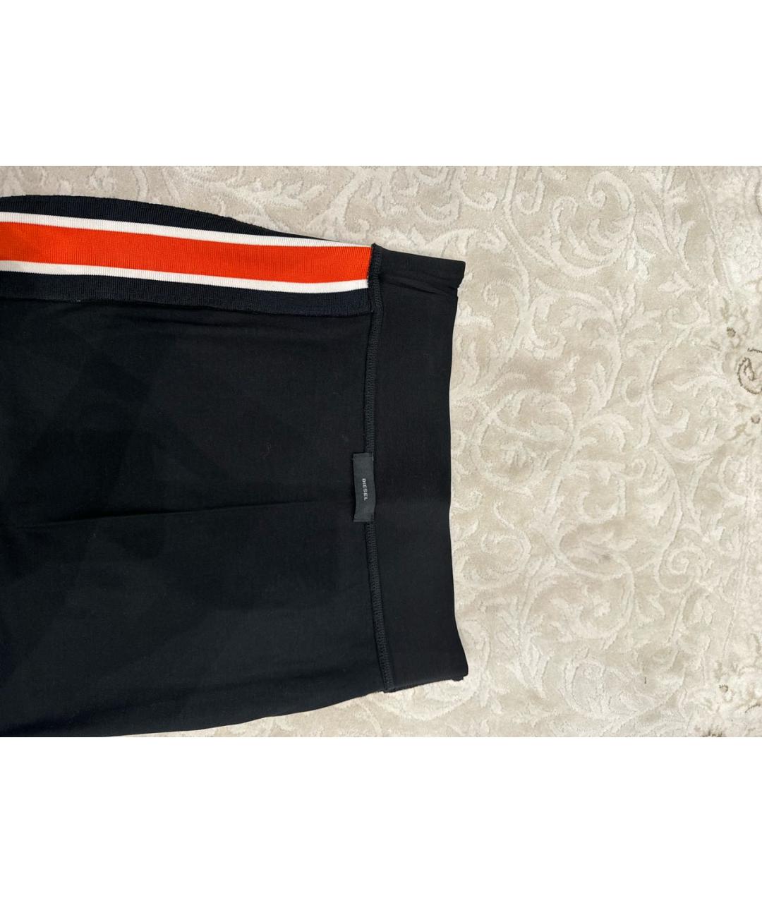 DIESEL Черная полиэстеровая юбка мини, фото 3