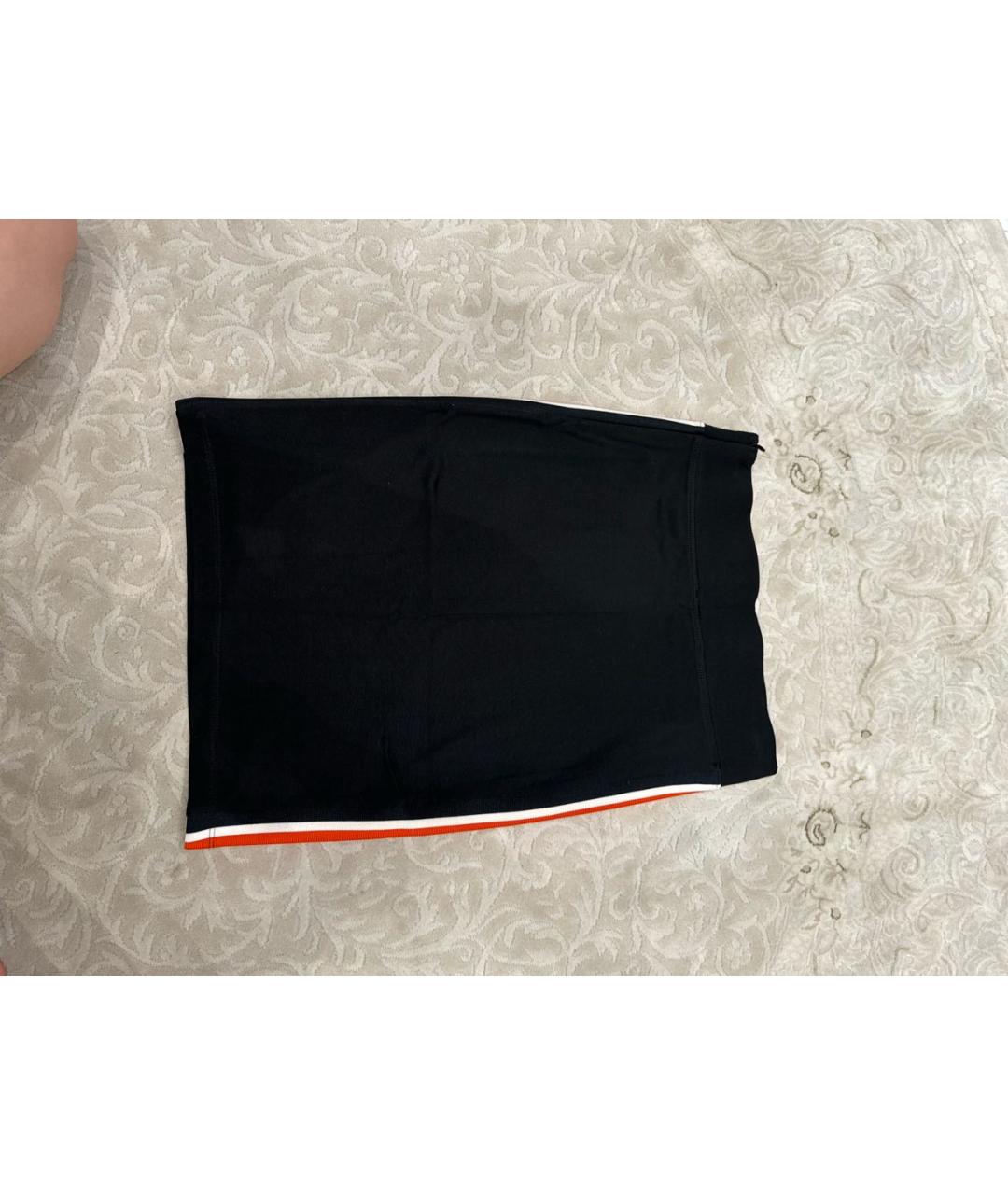 DIESEL Черная полиэстеровая юбка мини, фото 2