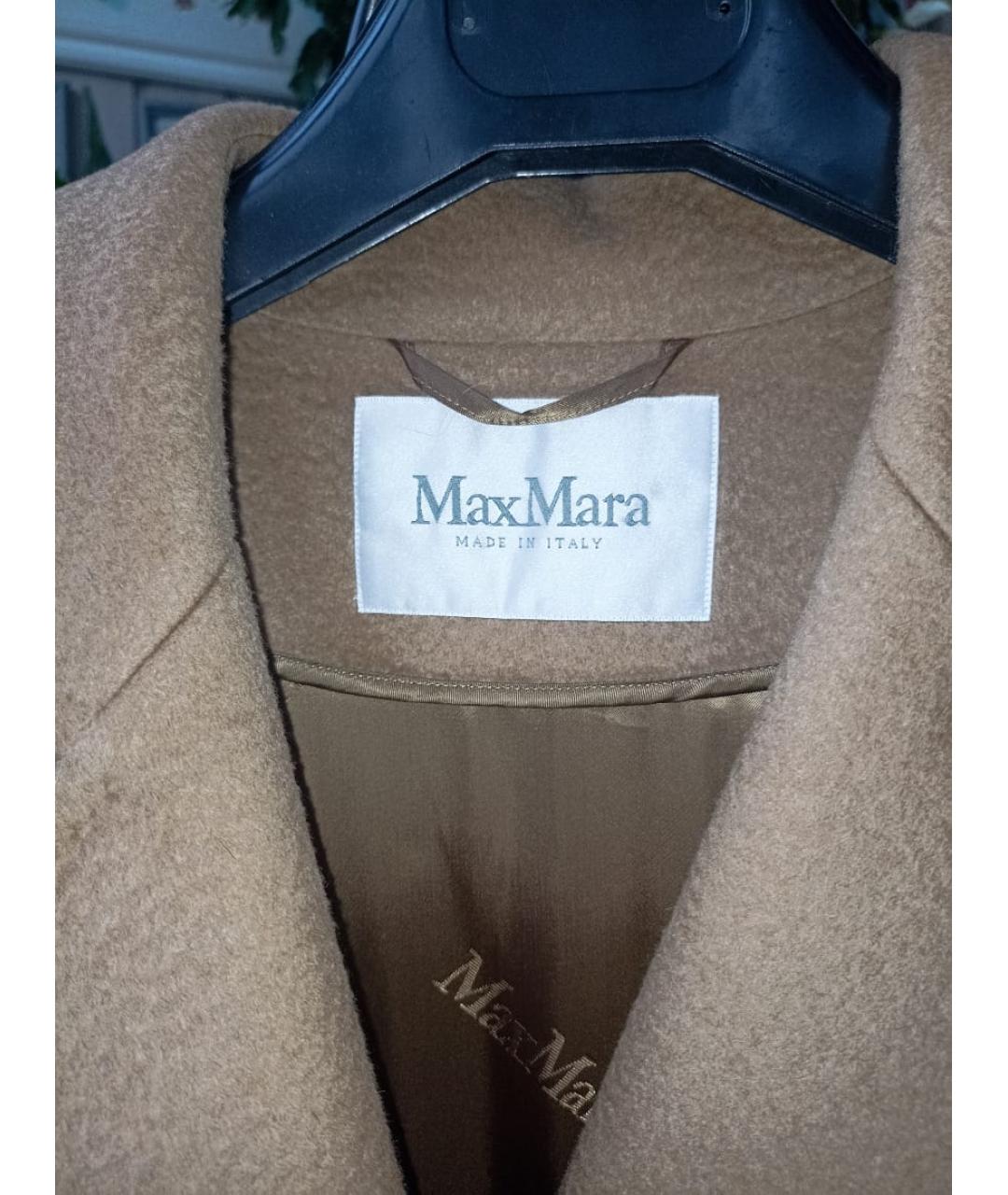 MAX MARA Бежевое шерстяное пальто, фото 3