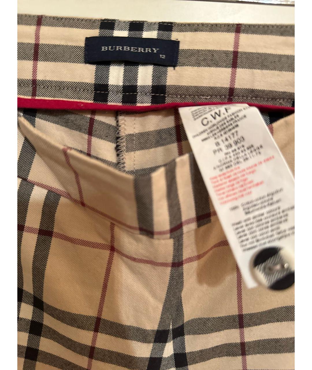 BURBERRY Коричневые хлопковые брюки и шорты, фото 3