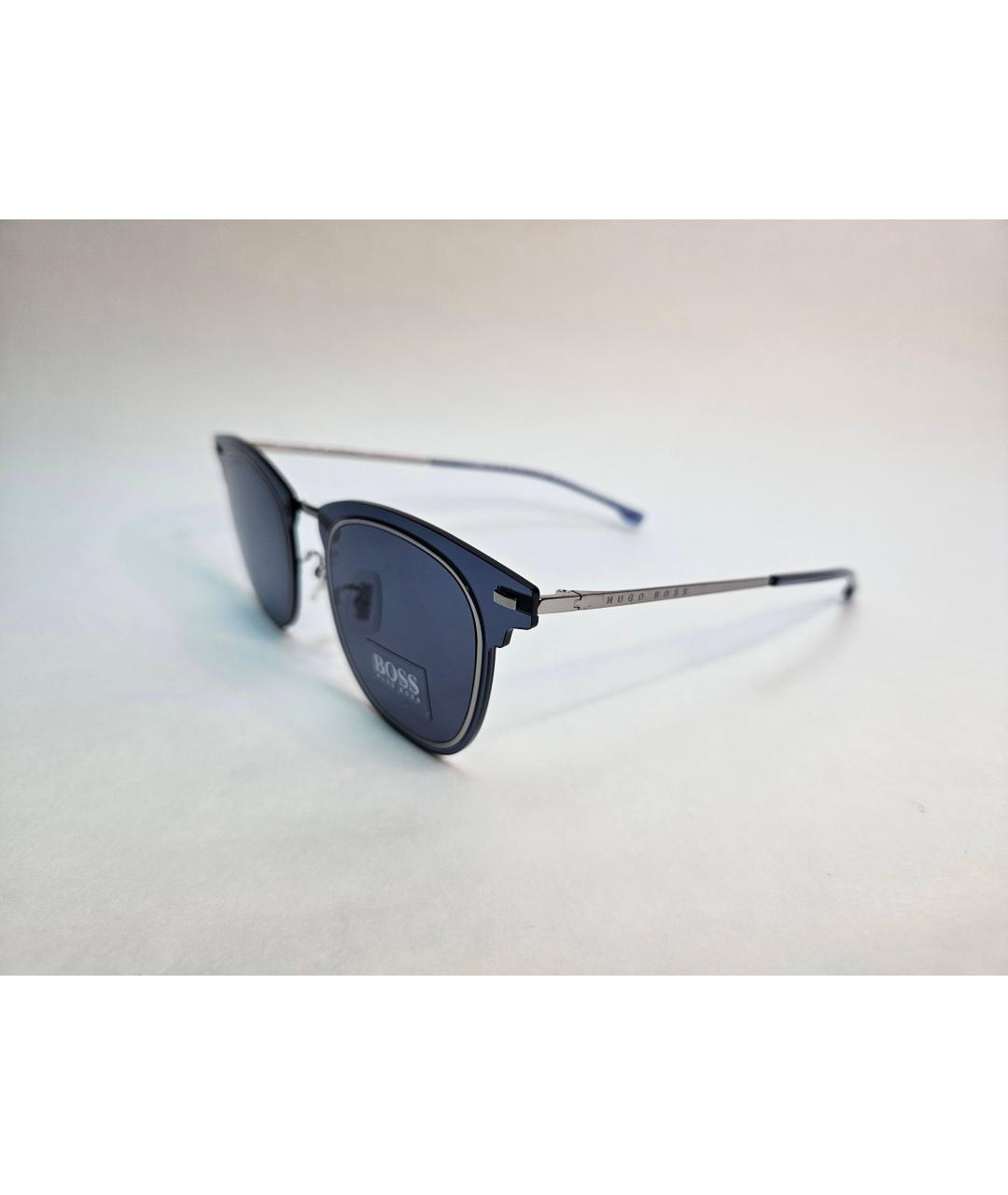 HUGO BOSS Синие металлические солнцезащитные очки, фото 2