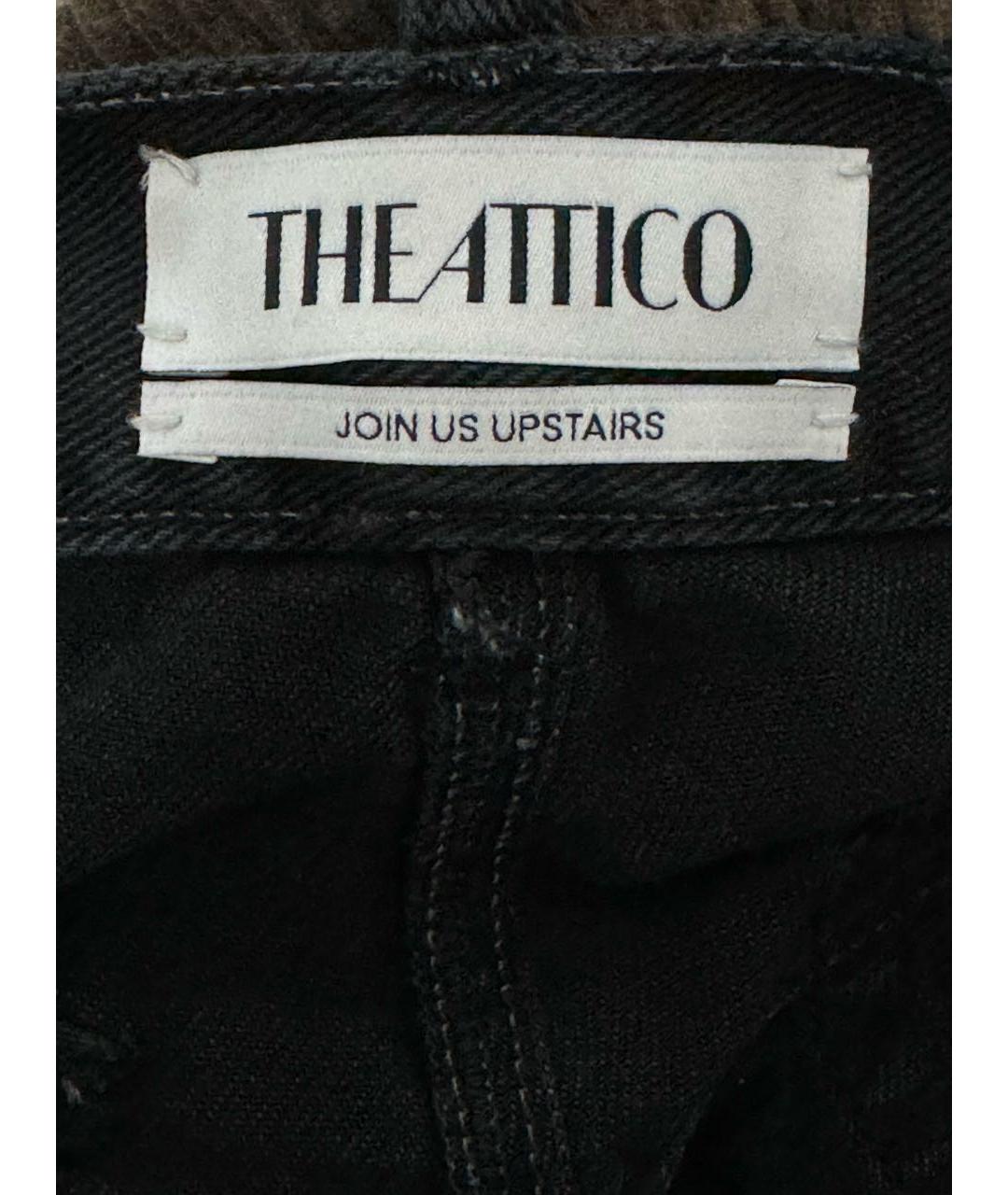 THE ATTICO Черные хлопковые джинсы клеш, фото 3