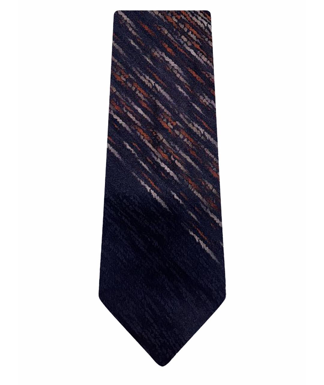 LANVIN Темно-синий шелковый галстук, фото 1