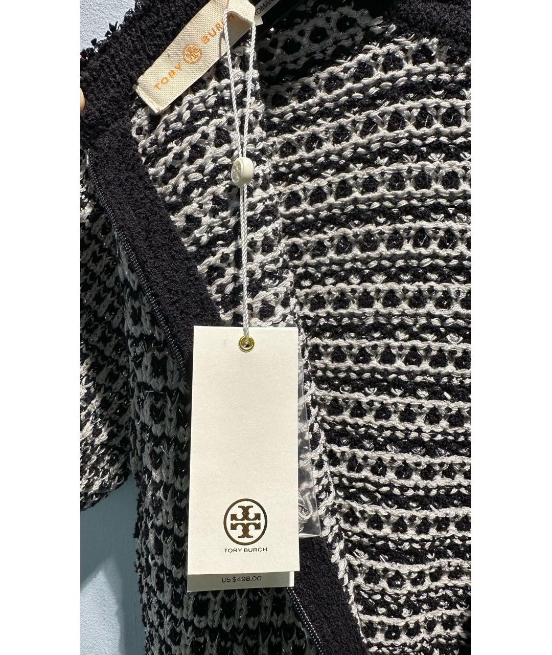 TORY BURCH Антрацитовое хлопковое повседневное платье, фото 3