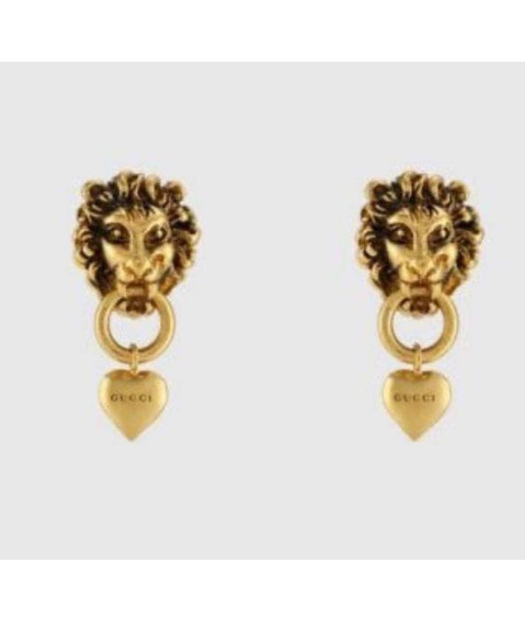 GUCCI Золотые латунные серьги, фото 5