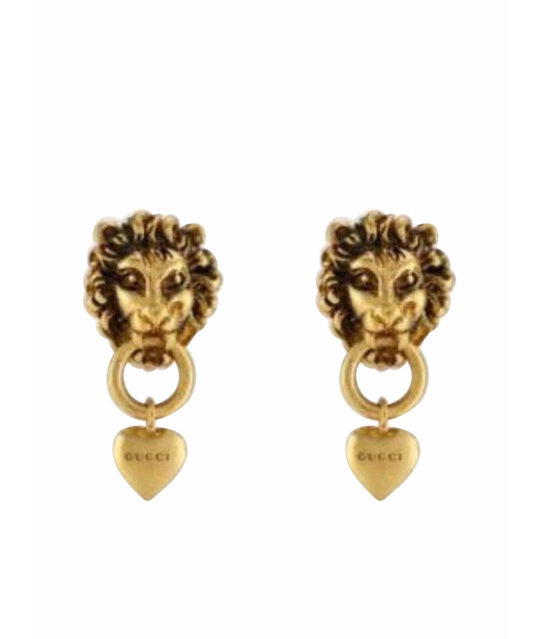 GUCCI Золотые латунные серьги, фото 1