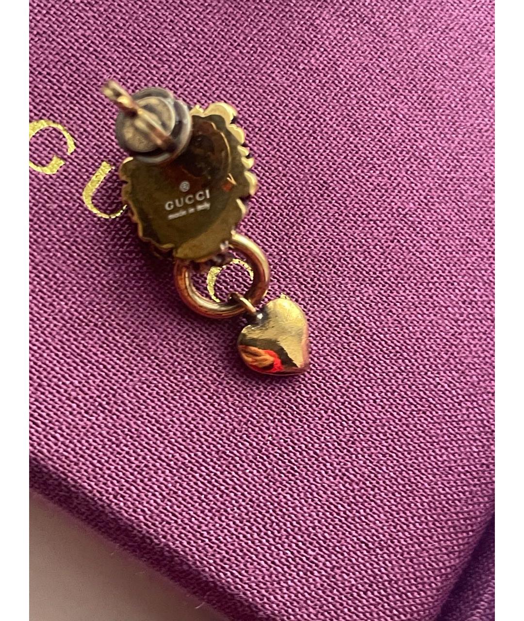 GUCCI Золотые латунные серьги, фото 3