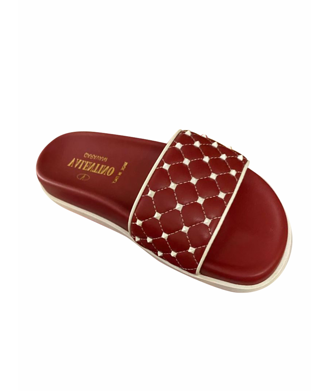 VALENTINO Красные кожаные сандалии, фото 1