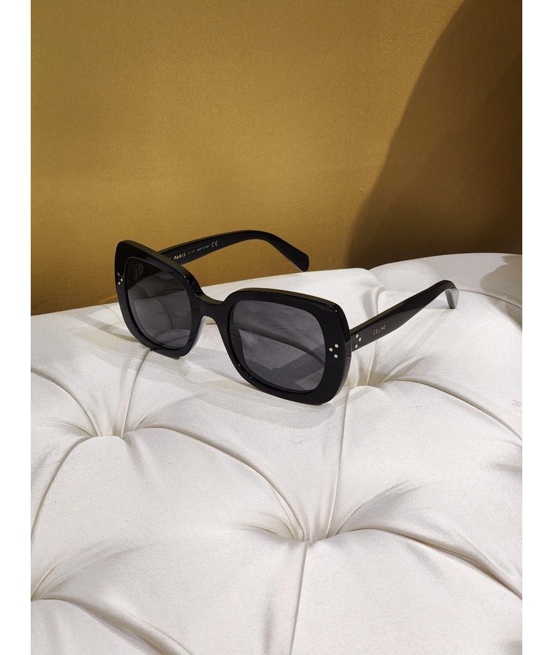 CELINE Черные пластиковые солнцезащитные очки, фото 3