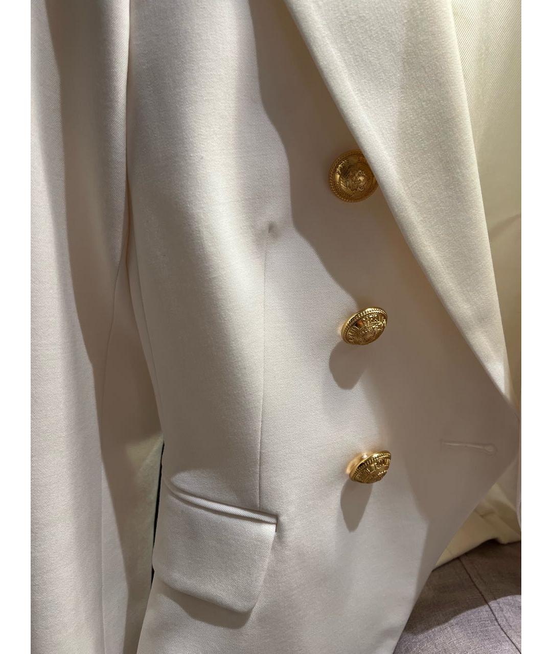 BALMAIN Белый шерстяной жакет/пиджак, фото 5
