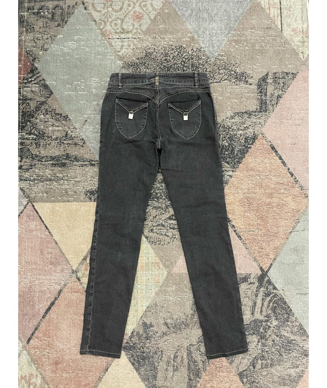 TRUSSARDI JEANS Серые хлопко-полиэстеровые джинсы слим, фото 2