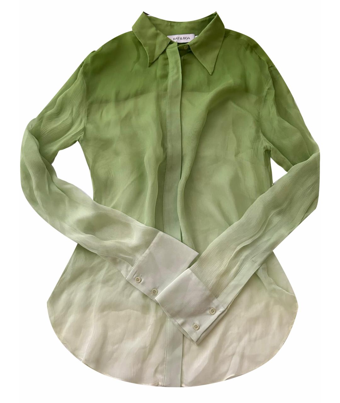 RAT&BOA Зеленая вискозная рубашка, фото 1