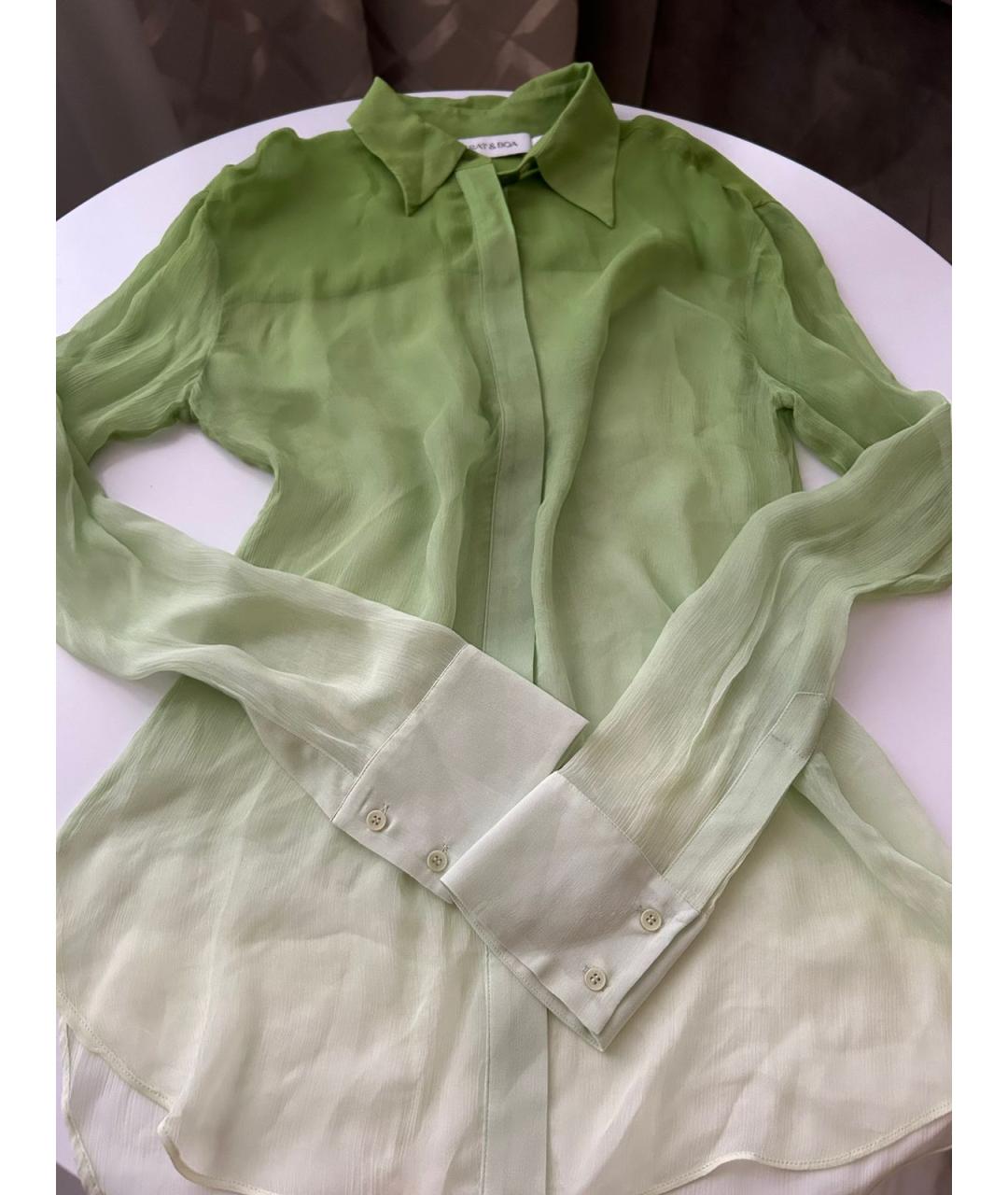RAT&BOA Зеленая вискозная рубашка, фото 3