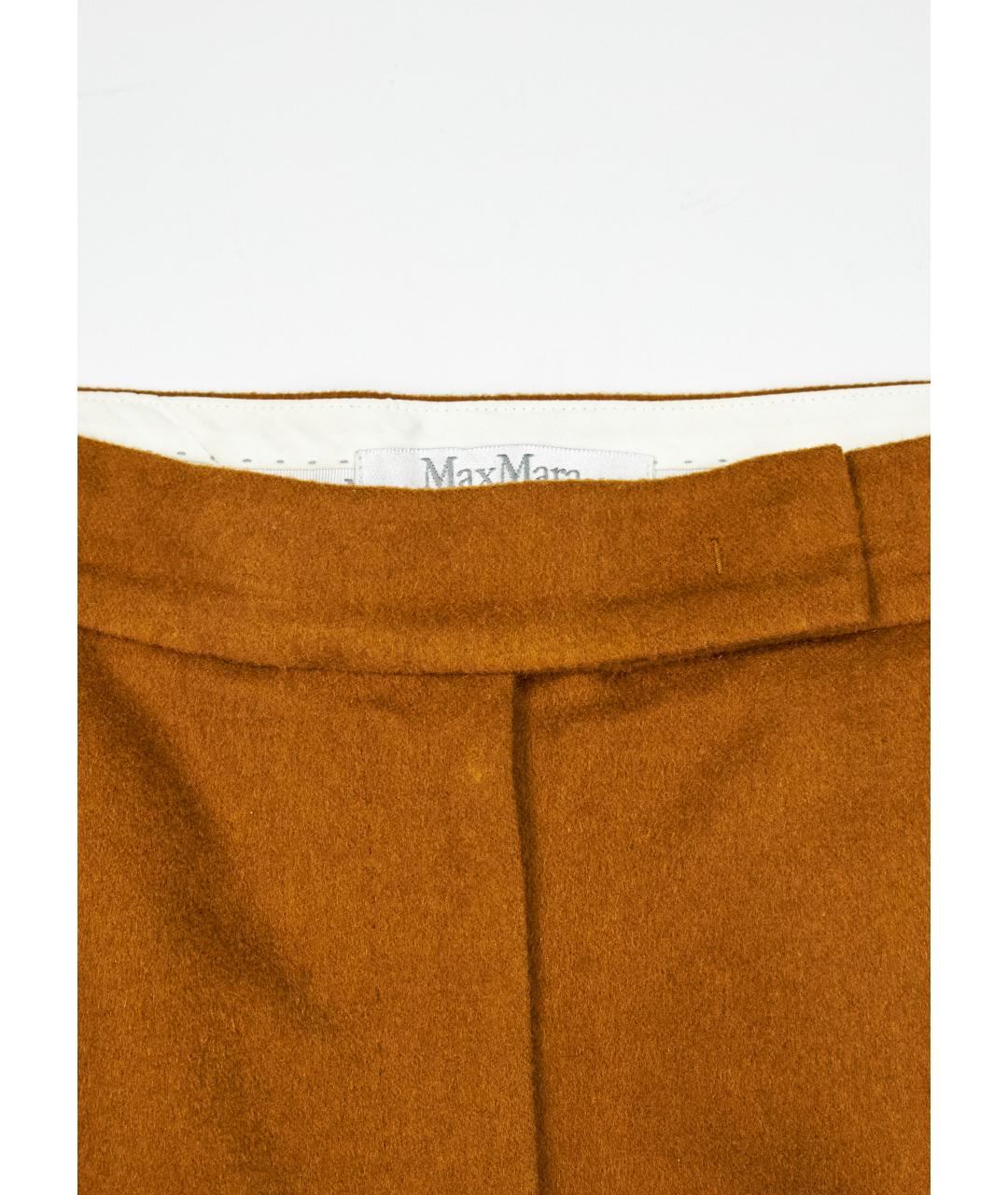 MAX MARA Коричневая шерстяная юбка мини, фото 5
