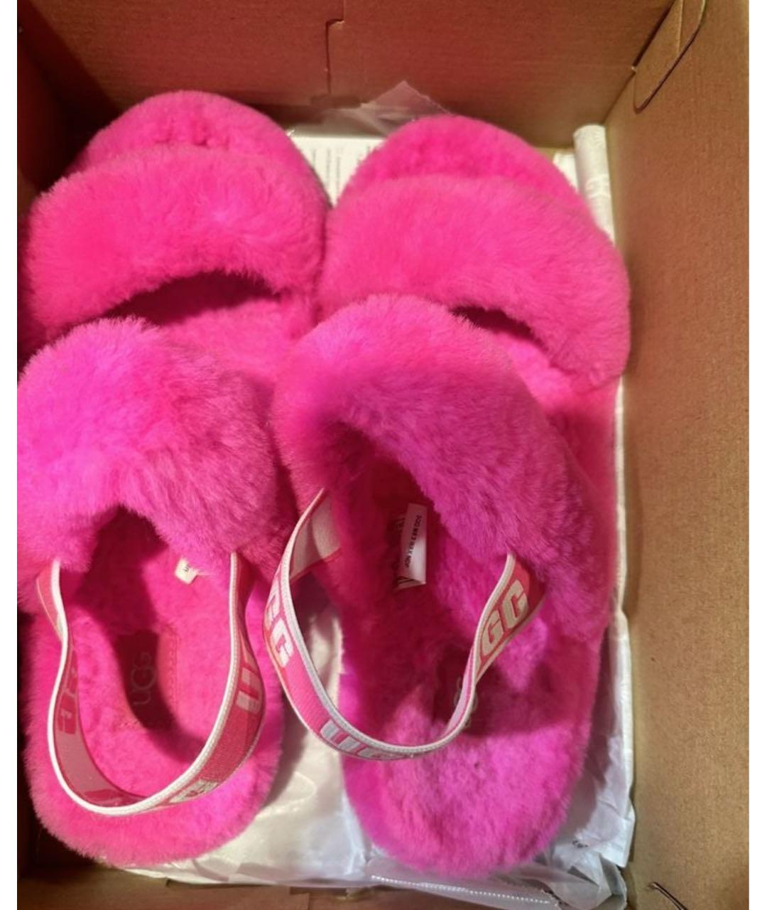 UGG AUSTRALIA Розовые кожаные сандалии, фото 3