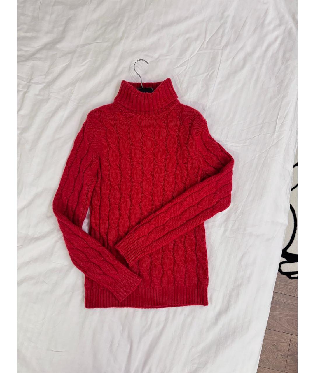 ALEXANDER MCQUEEN Красный кашемировый джемпер / свитер, фото 4