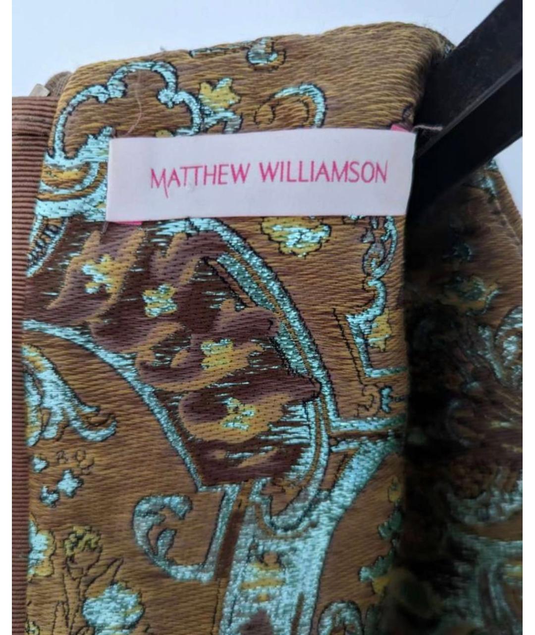 MATTHEW WILLIAMSON Горчичное коктейльное платье, фото 3