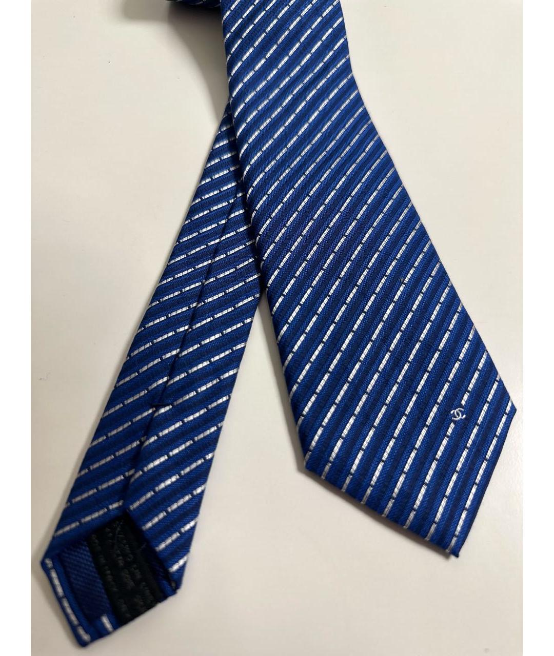 CHANEL Синий шелковый галстук, фото 2