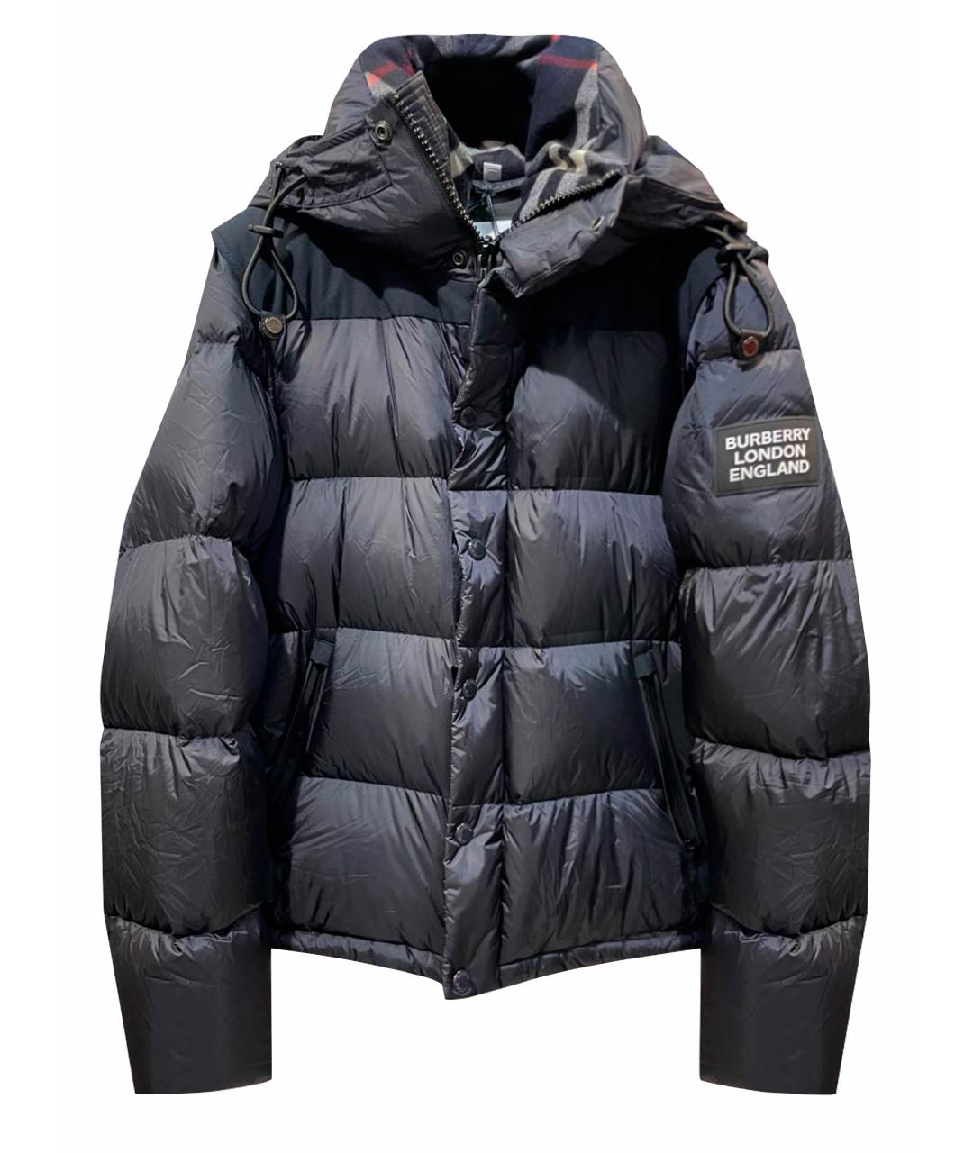 BURBERRY Темно-синяя полиамидовая куртка, фото 1