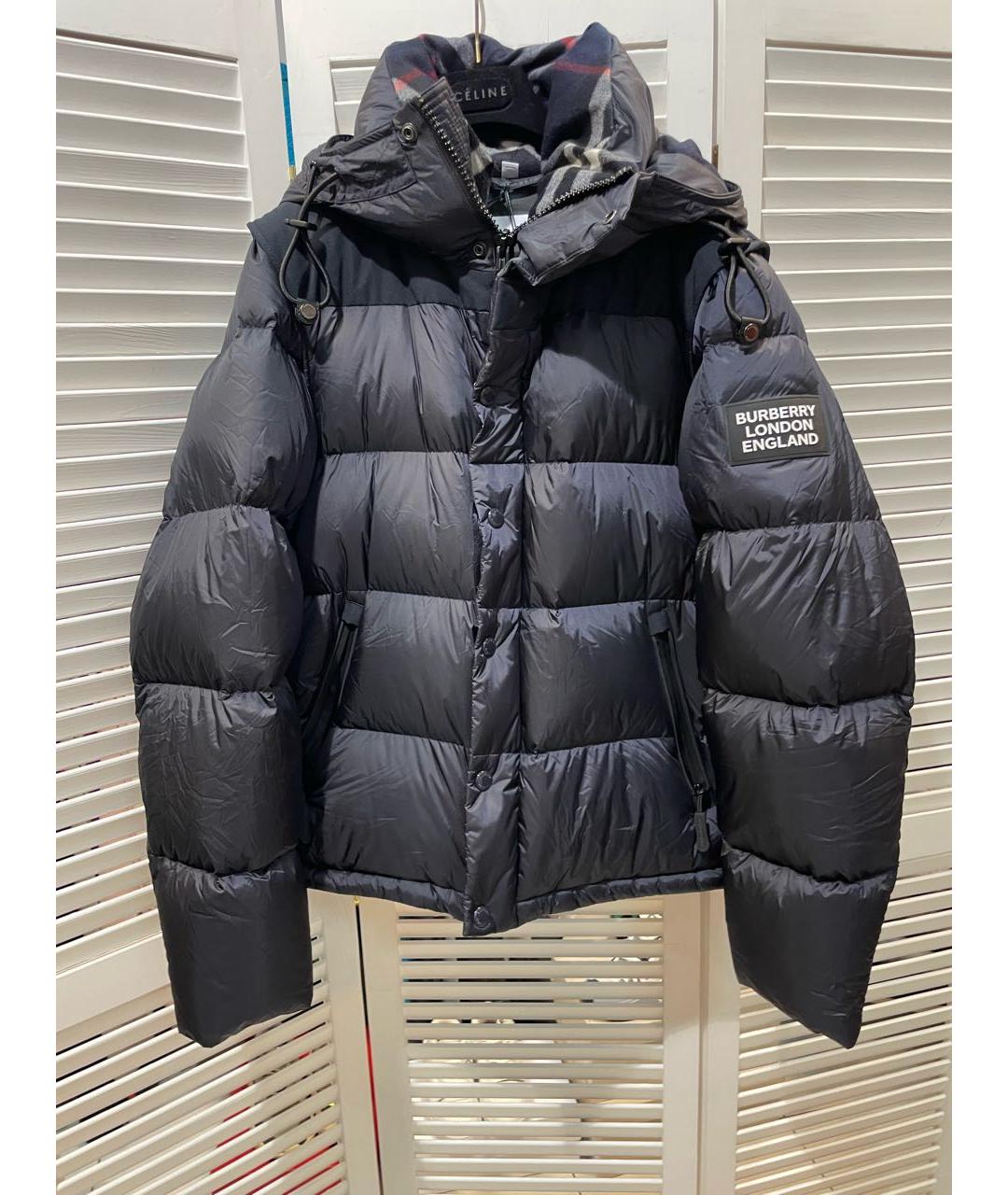 BURBERRY Темно-синяя полиамидовая куртка, фото 9